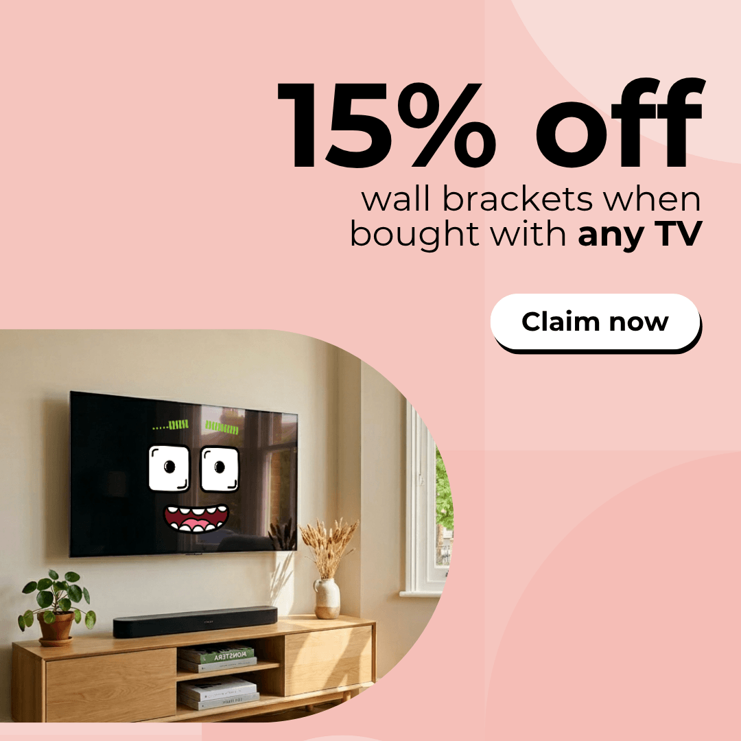 15% off wall brackets when bought with any TV